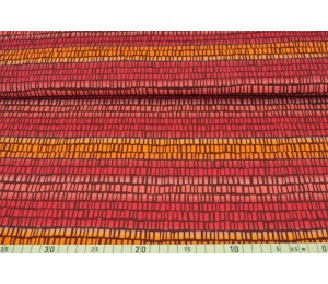 Jersey - Squares n Stripes Blaubeerstern terracotta